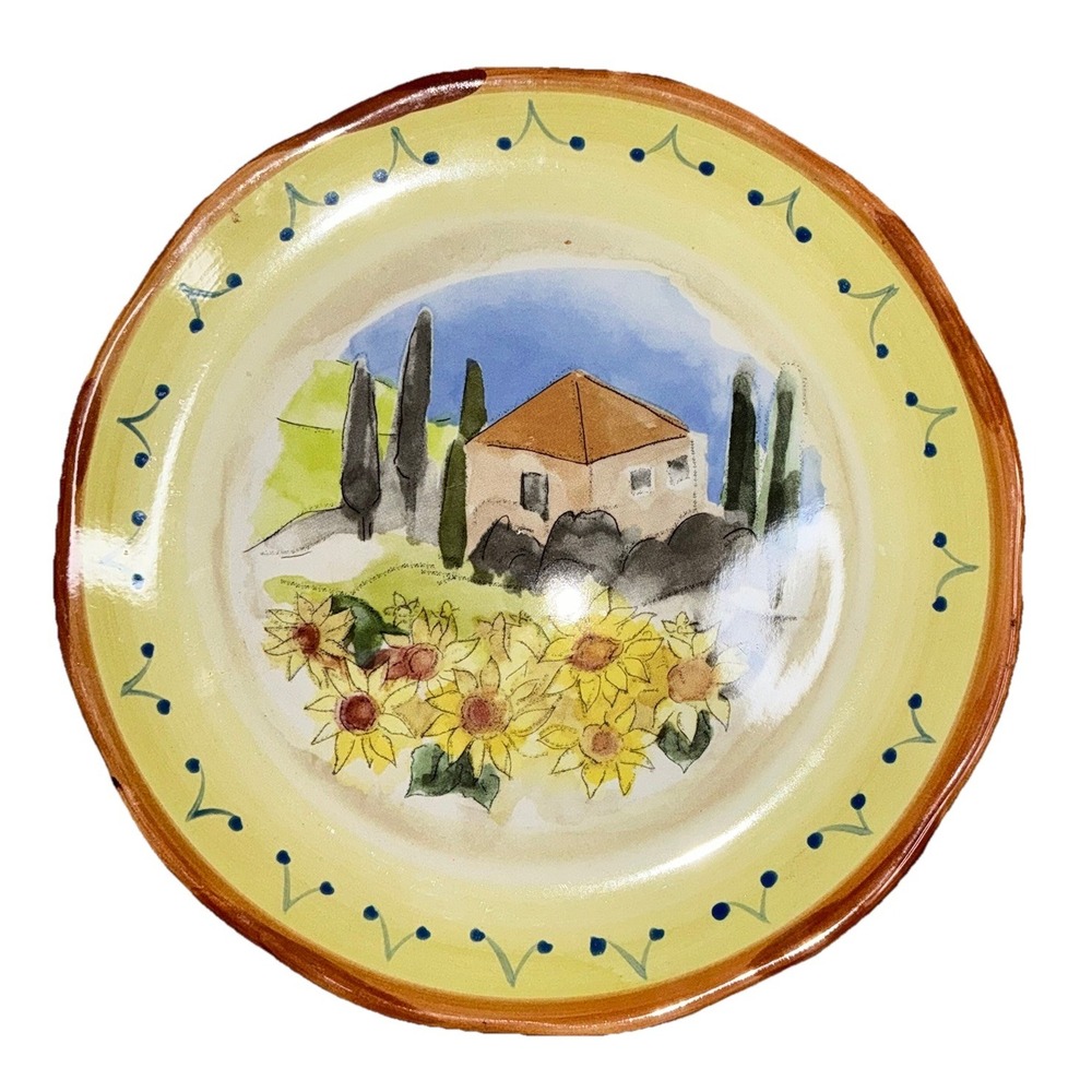 Sango Tuscan Gardens Sunflower Villa House 3076 Sue Zipkin 8-1/4" Salad Plate